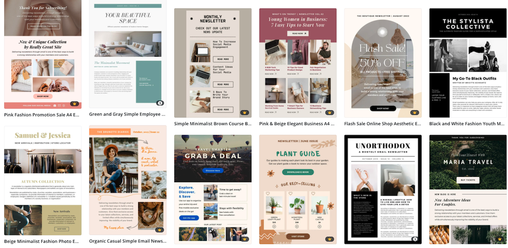 newsletter templates from rasa.io